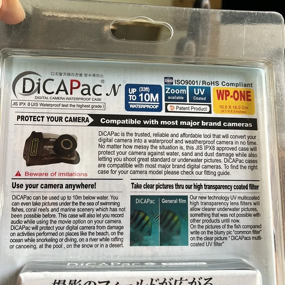 DiCAPac N Camera weatherproof Waterproof case housing equipment